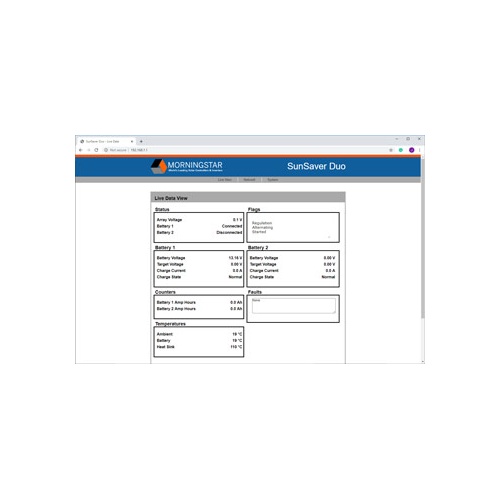 sunsaver-duo-web-interface